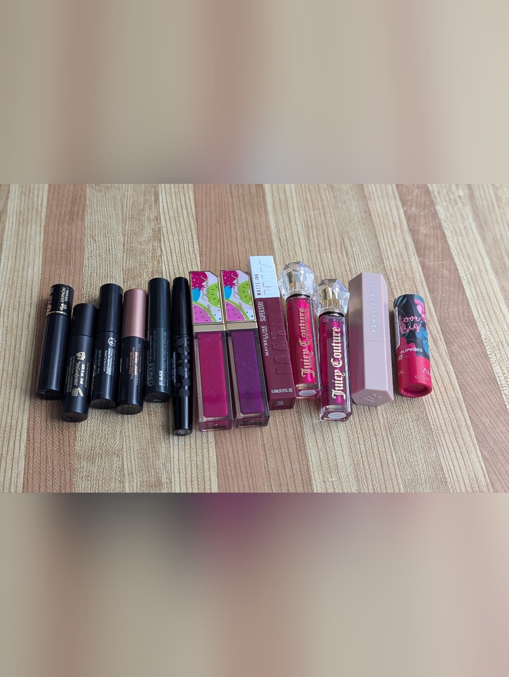 Juicy Couture, Fenty & Assorted Pink Liquid Lipstick Collection Mascara